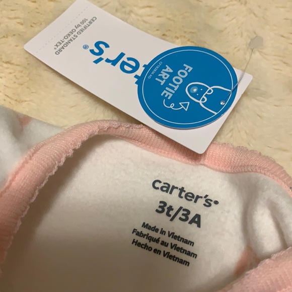 Hedgehog Carter’s Girls' Fleece Sleeper 3T - Picture 5 of 9